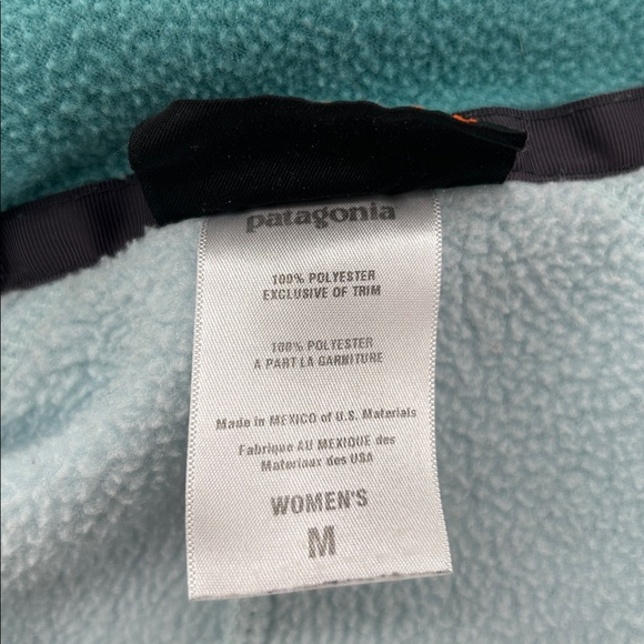 Patagonia Light Blue Fleece Vest Womens Medium Zip Pockets - Picture 4 of 11